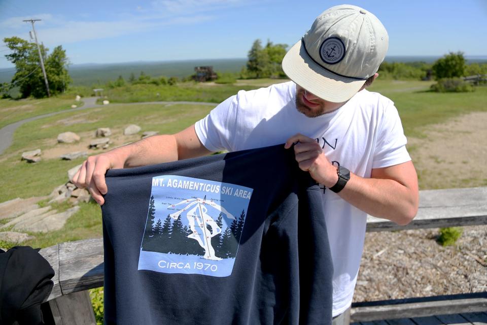 Derek Goldberg is making a T-shirt company out of York's throwback phrases and landmarks called Seacoast Threads. The 21-year-old is taking things like "The Big A" for Mount Agamenticus and popular businesses from when his parents and grandparents lived in the town and putting them on t-shirts and sweatshirts to sell.