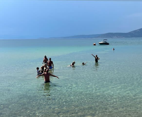 <p>Kate Hudson/Instagram</p> Kate Hudson shares a photo of her family having fun in the ocean