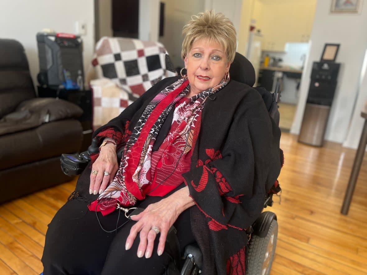 Linda Gauthier, the co-founder of RAPLIQ, said her group called 94 clinics throughout Quebec. She said 43 per cent stated that they could not offer mammograms to people in wheelchairs. (Alison Northcott/CBC News - image credit)