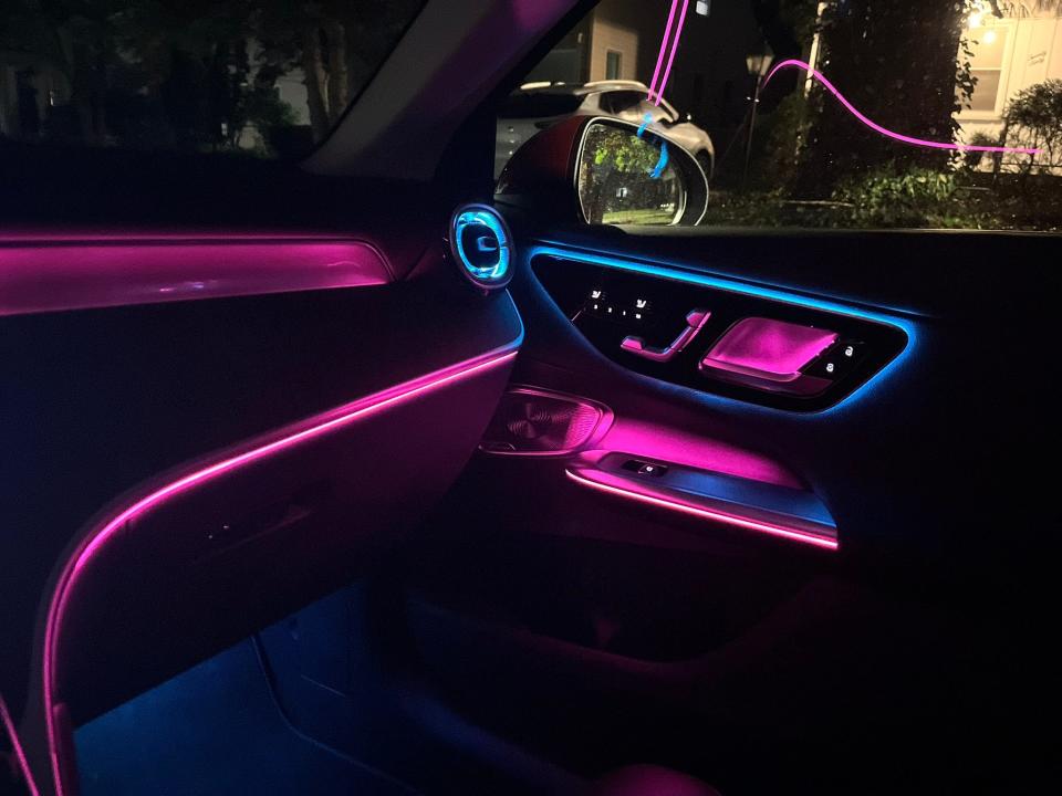 Customizable ambient lighting in Mercedes-Benz 2023 GLC 300 compact luxury SUV