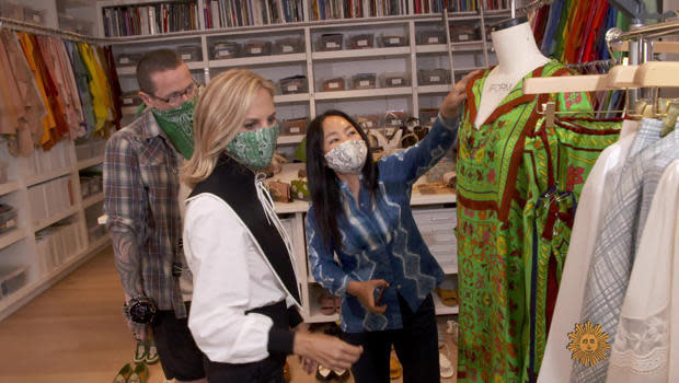 Designer Tory Burch (foreground).  / Credit: CBS News