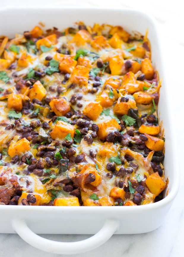 Butternut Squash Enchilada Casserole