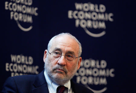 Nobel Prize-winning economist Joseph E. Stiglitz attends a session at the World Economic Forum (WEF) in Davos, January 26, 2012. REUTERS/Christian Hartmann/File Photo