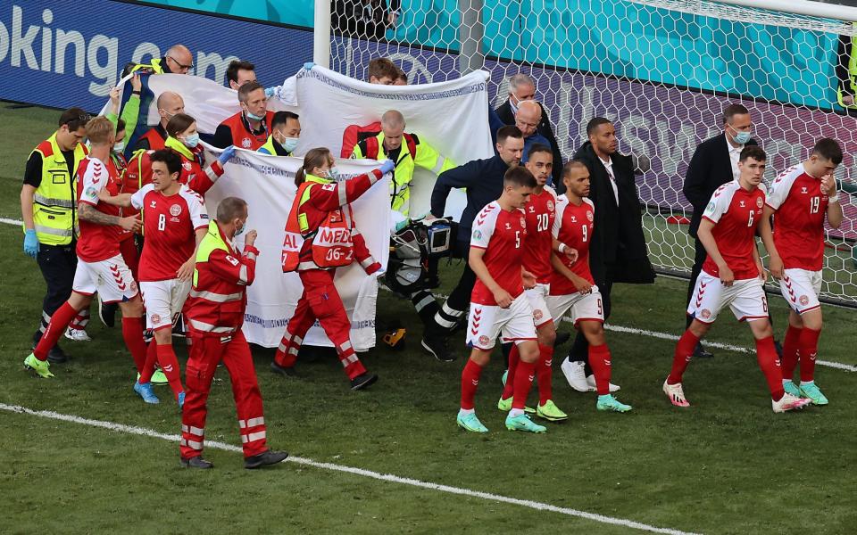 Christian Eriksen collapse What happened denmark footballer euro 2020 2021 match finland - Shutterstock