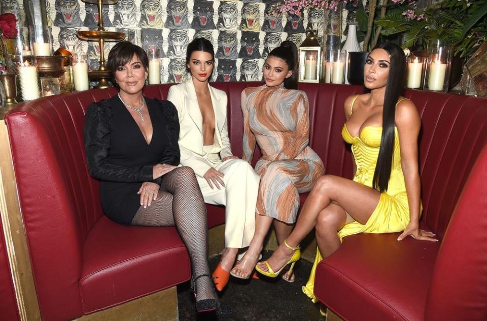 Kris, Kendall and Kylie Jenner alongside Kim Kardashian West