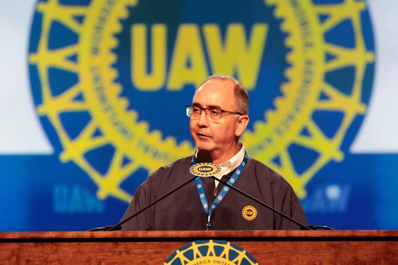 UAW President Shawn Fain chairs the 2023 Special Elections Collective Bargaining Convention