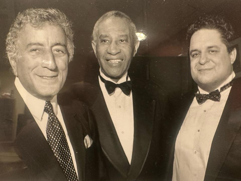 Tony Bennett, drummer Max Roach, and bassist David Rodriguez, now executive producer of NJPAC