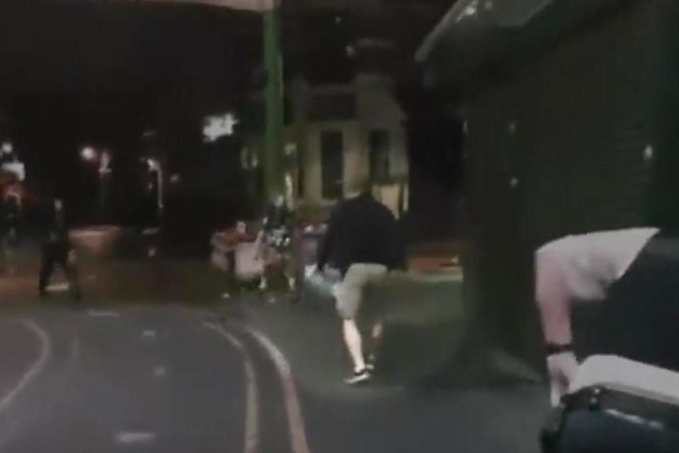 Unseen footage shows unarmed police confronting the London Bridge attackers (BBC)