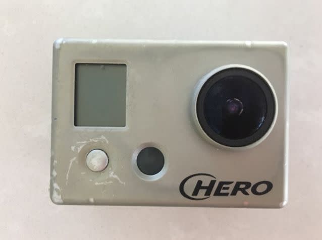 The Go Pro was found in pretty good condition. Source: Supplied / Cara Ryan