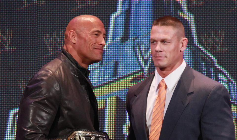 Dwayne Johnson and John Cena (Getty Images)