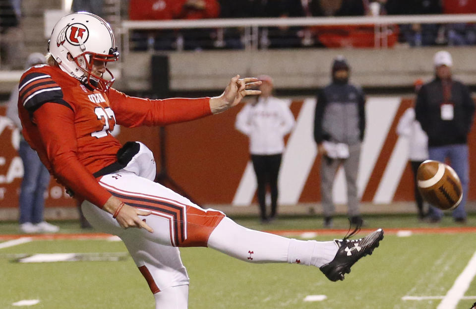 Utah's Mitch Wishnowsky was drafted by the 49ers in the fourth round. (AP)