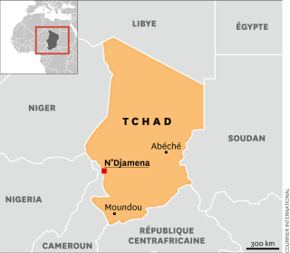 Carte du Tchad. COURRIER INTERNATIONAL