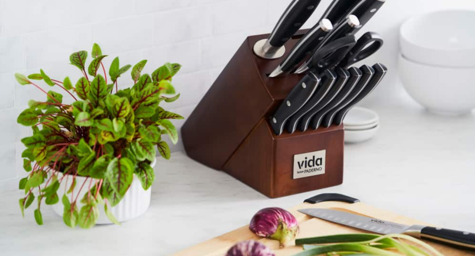 Vida by PADERNO Japanese Steel Knife Block Set, 14-pc (Canadian Tire)