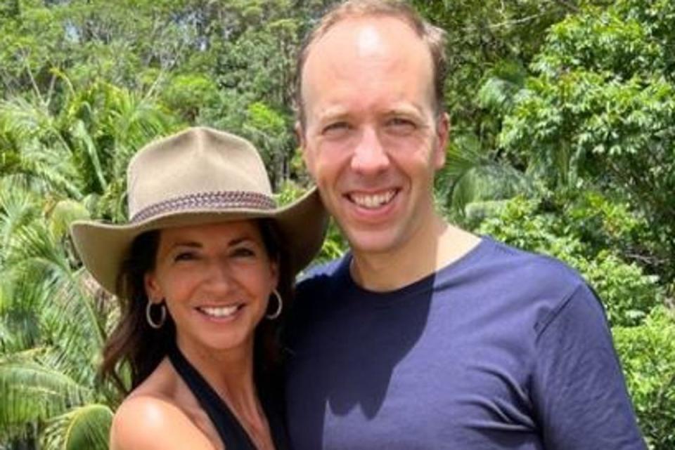 Gina Coladangelo with Matt Hancock during the ‘I’m a Celebrity... Get Me Out of Here!’ final (Supplied)