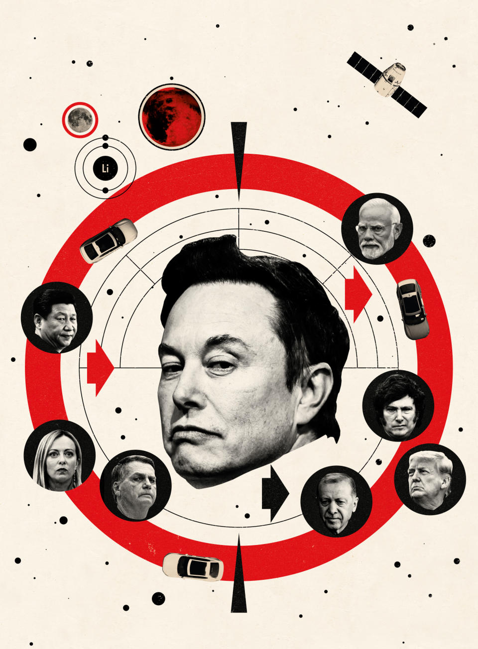 Elon Musk ha construido una constelación de jefes de Estado con ideología compartida, como Javier Milei, de Argentina, y Narendra Modi, de la India, con el propósito de impulsar sus propias políticas y extender su imperio empresarial. (Cristiana Couceiro/The New York Times).