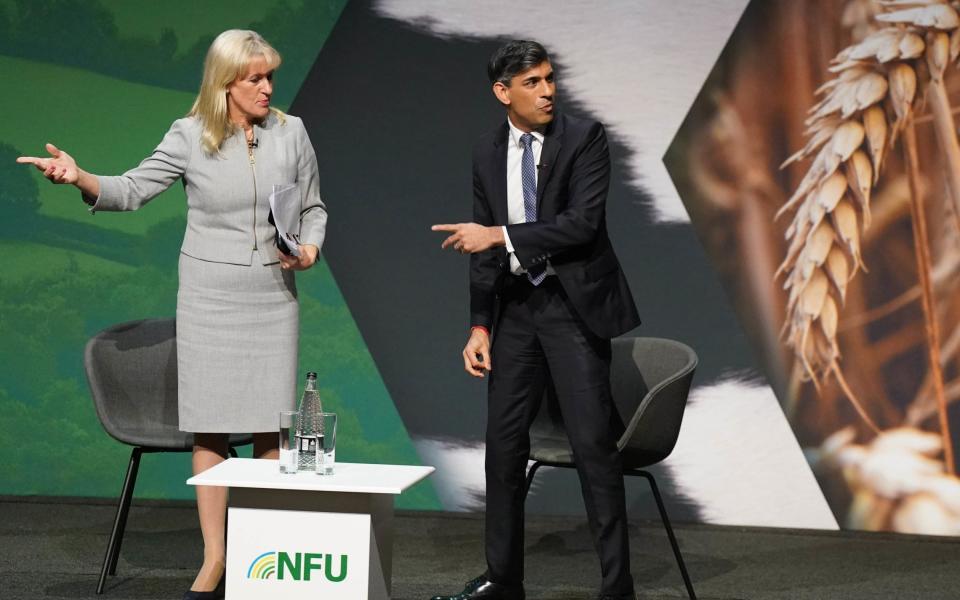 NFU President Minette Batters and Prime Minister Rishi Sunak