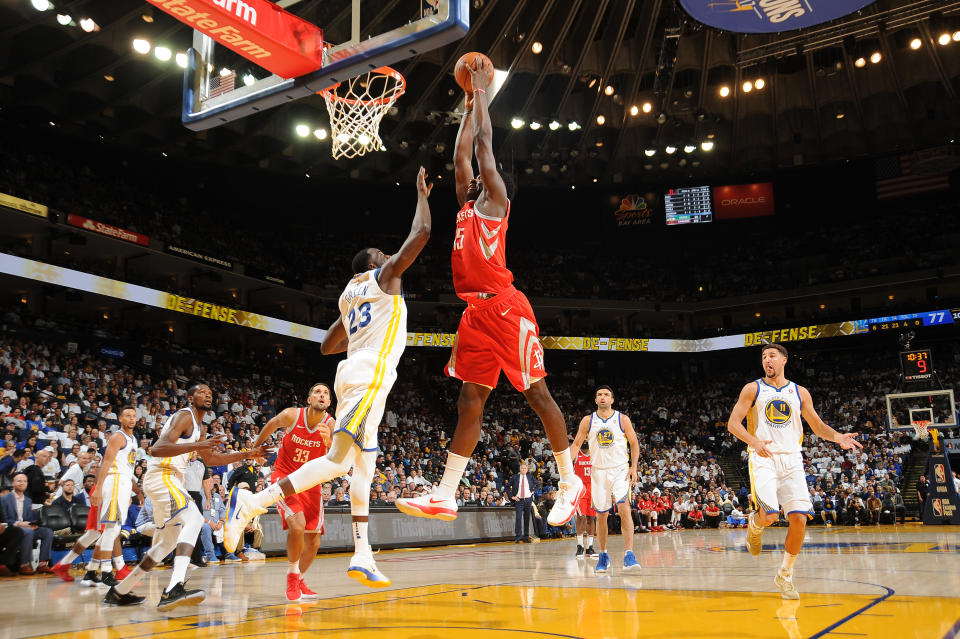 The Rockets need Clint Capela to rise above to be able to topple the defending champs. (Getty)