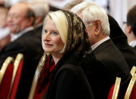 U.S. Ambassador to the Vatican Callista Gingrich attends the funeral of the former Archbishop of Boston Cardinal Bernard Law in St. Peter's Basilica at the Vatican, December 21, 2017. REUTERS/Max Rossi