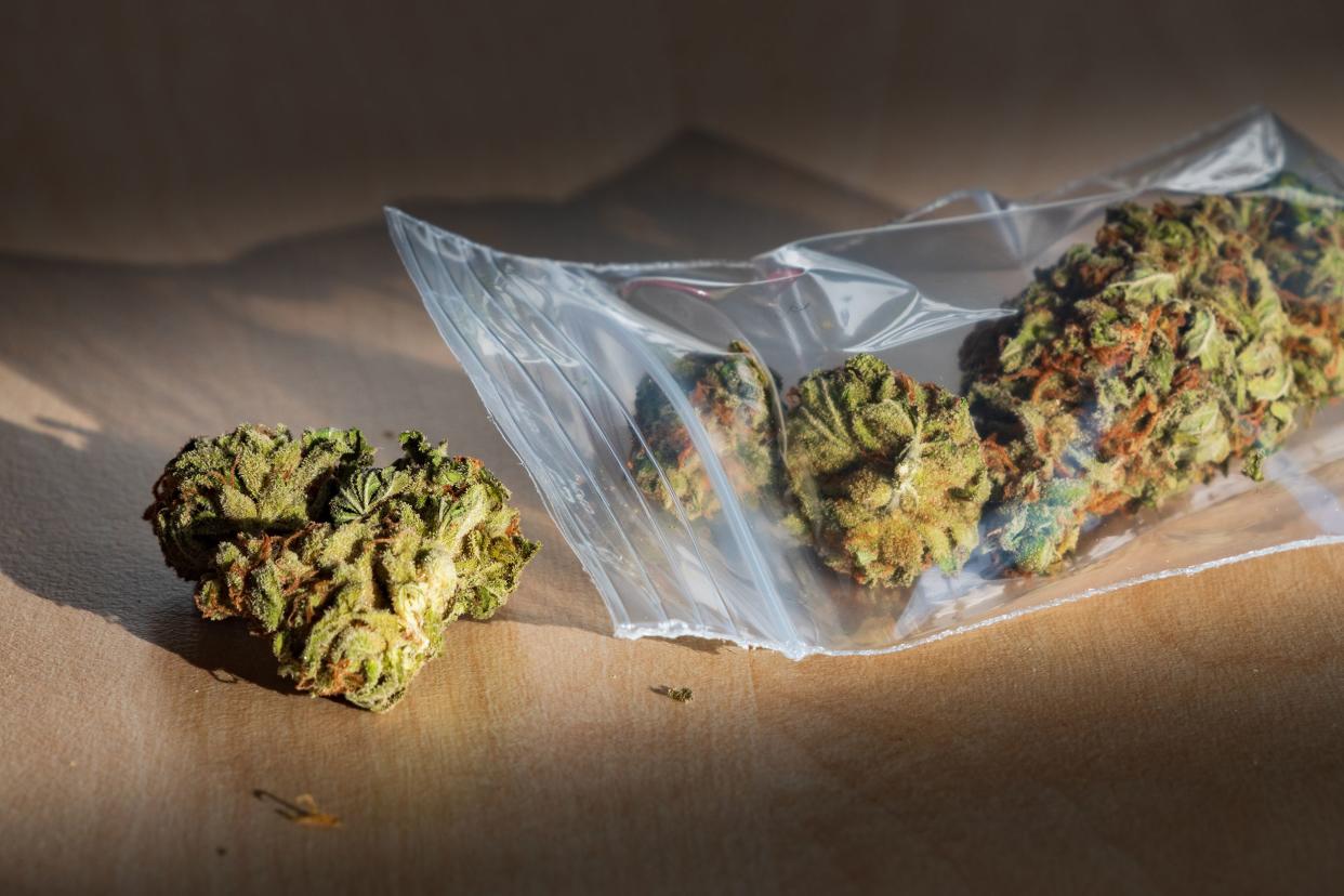 marijuana in plastic bag