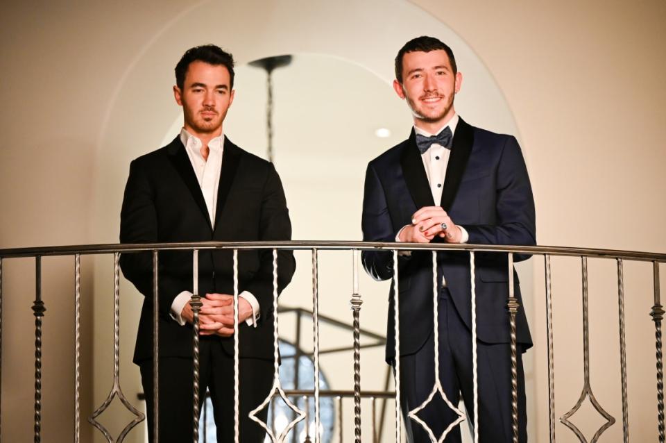 <div class="inline-image__caption"><p>Real-life famous brothers Kevin (left) and Frankie Jonas serve as hosts.</p></div> <div class="inline-image__credit">John Fleenor</div>