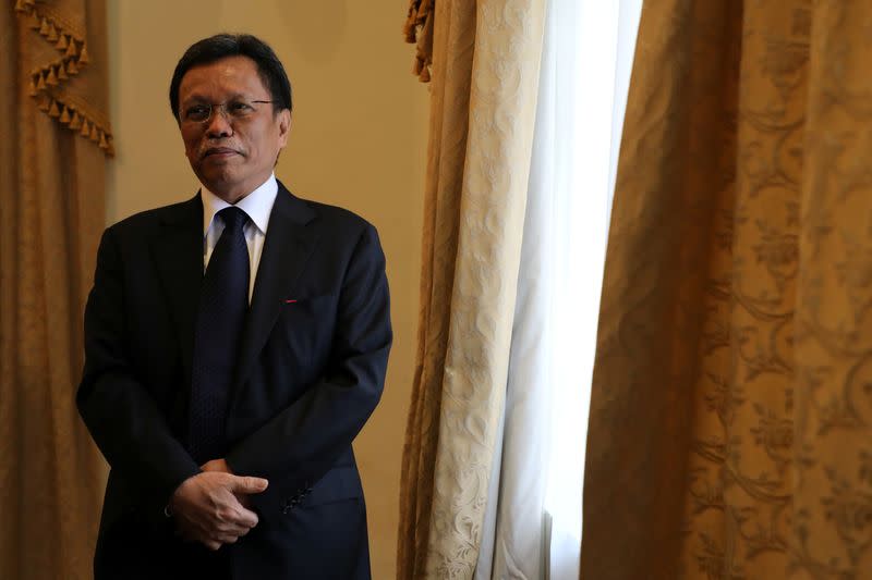 Malaysia's politician Shafie Apdal poses for a picture after a joint interview in Kuala Lumpur