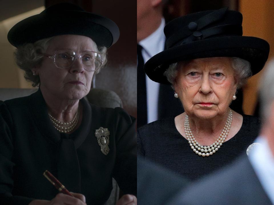 Imelda Staunton stars as Queen Elizabeth II in season six of Netflix's "The Crown."