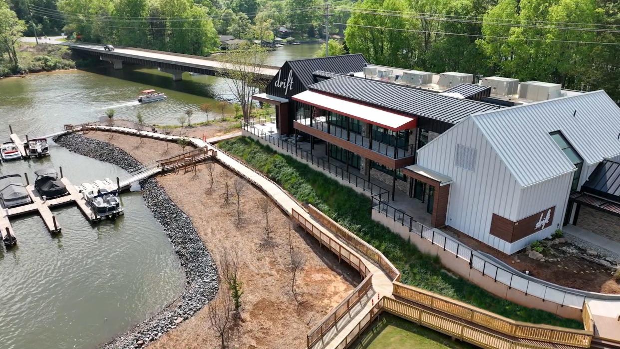 Drift, a new restaurant on Lake Wylie in Gaston County off South New Hope road, will offer lakeside dining. The restaurant opens Monday, May 9.