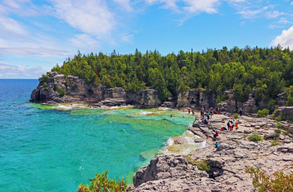 <span class="caption">The Northern Bruce Peninsula in Ontario has been a popular domestic tourism destination during COVID-19.</span> <span class="attribution"><span class="source">Luke Smith/Unsplash</span></span>