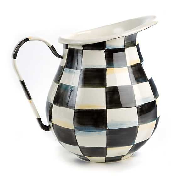 3) Courtly Check Enamel Pitcher