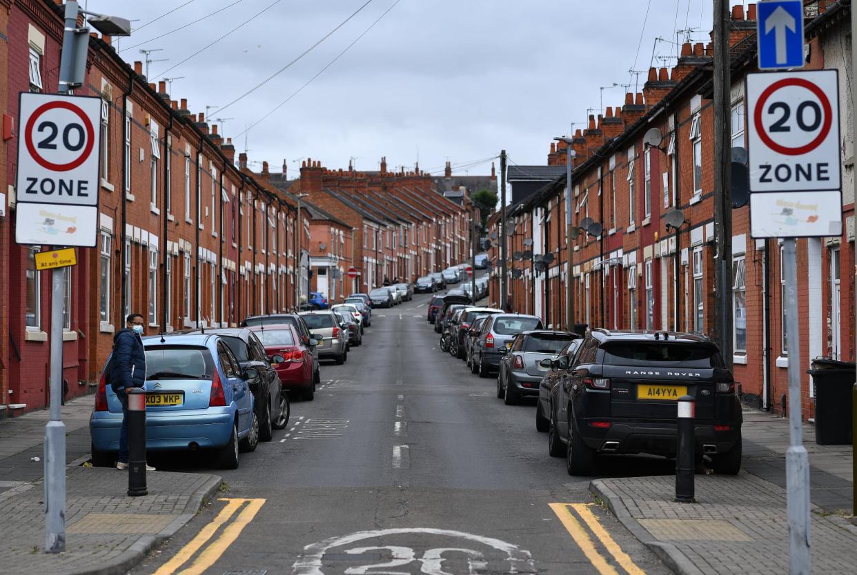 Photo d'une rue vide de la ville de Leicester, le 29 juin 2020 - Ben STANSALL / AFP