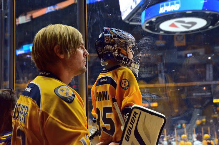 Pekka Rinne fan at Bridgestone Arena. 