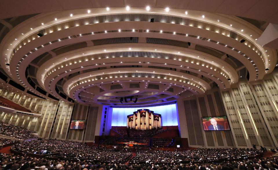 President Russell M. Nelson of The Church of Jesus Christ of Latter-day Saints speaks through video message during the 193rd Semiannual General Conference of The Church of Jesus Christ of Latter-day Saints at the Conference Center in Salt Lake City on Sunday, Oct. 1, 2023. | Jeffrey D. Allred, Deseret News