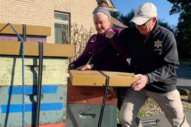 Bee Attack Deputies - Credit: Robert Rizzuto/Hampden County Sheriff's Department/AP Photo