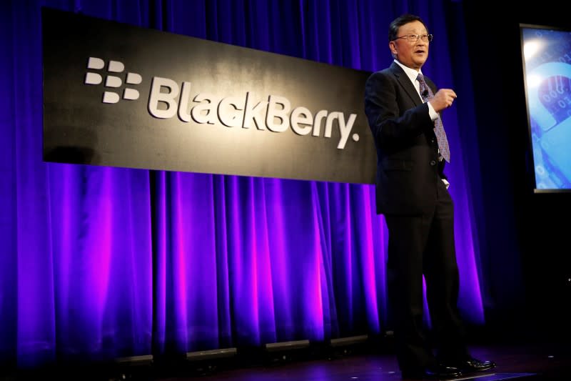 BlackBerry Ltd. Chairman and CEO John Chen speaks at the BlackBerry Security Summit in New York City July 29, 2014. REUTERS/Mike Segar