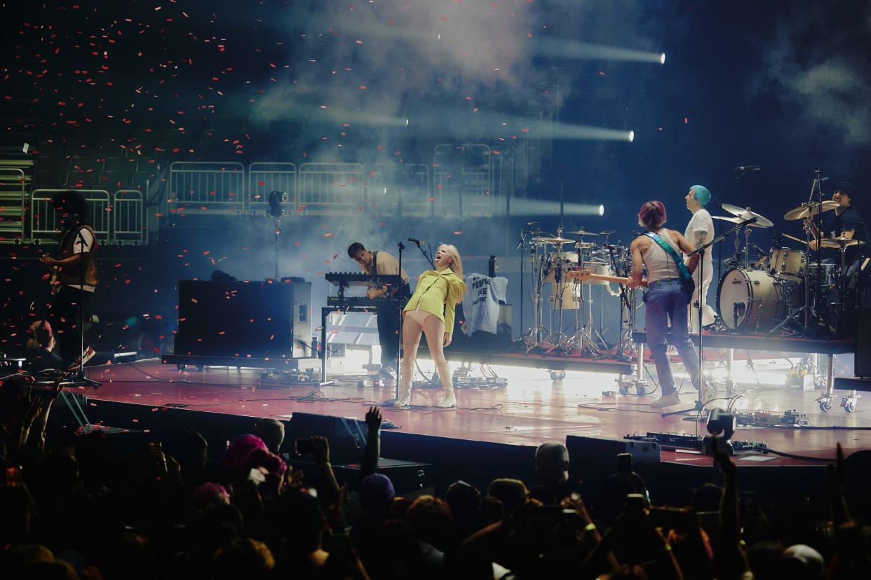 Paramore performs at Fiserv Forum in Milwaukee on Tuesday, Aug. 1, 2023.