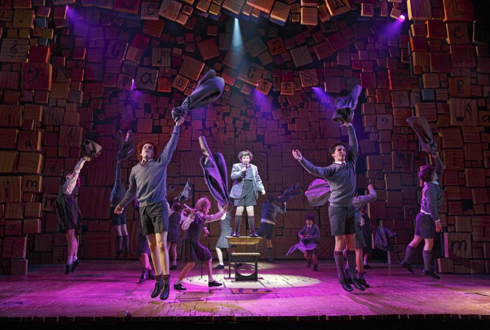 This theater publicity image released by Boneau/Bryan-Brown shows the cast of "Matilda The Musical," during a performance in New York. (AP Photo/Boneau/Bryan-Brown, Joan Marcus)