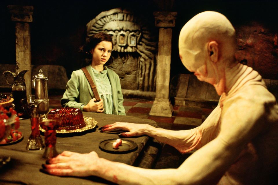 <a href="http://movies.yahoo.com/movie/pans-labyrinth/" data-ylk="slk:PAN'S LABYRINTH;elm:context_link;itc:0;sec:content-canvas" class="link ">PAN'S LABYRINTH</a> (El laberinto del fauno) Directed by: <span>Guillermo del Toro</span> <br>Starring: <span>Maribel Verdu</span>, <span>Ivana Baquero</span>, <span>Doug Jones</span>