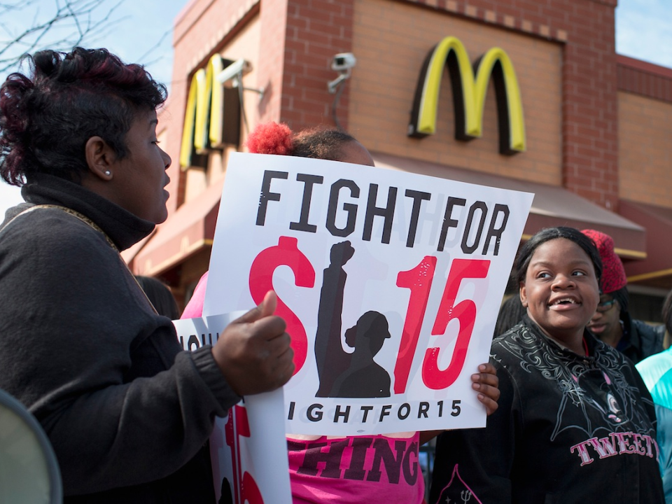 fast food workers protest