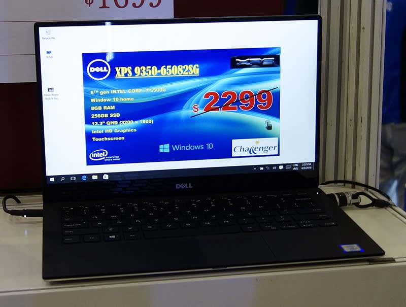 A perennial crowd favorite, the Dell XPS 13 ultrabook features a 6th generation  Intel Core i7-6500U processor, 8GB of RAM, and a 256GB SSD. Its 13.3-inch, touch-enabled display has a maximum resolution of 3,200 x 1,800 pixels. Priced at $2,299, the free gift bundle includes accidental damage cover, and a $20 cafe voucher.