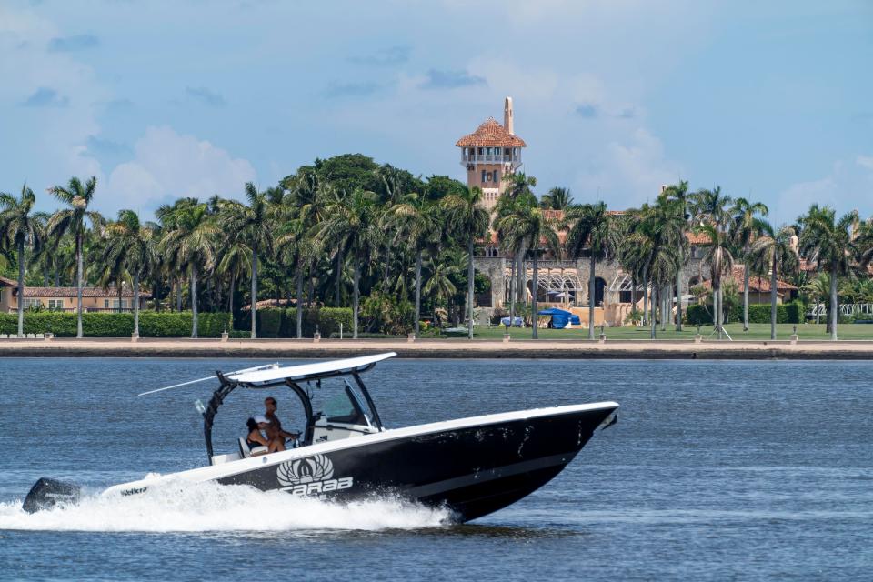 Donald Trump's Mar-a-Lago estate in Palm Beach, Florida on August 12, 2022.