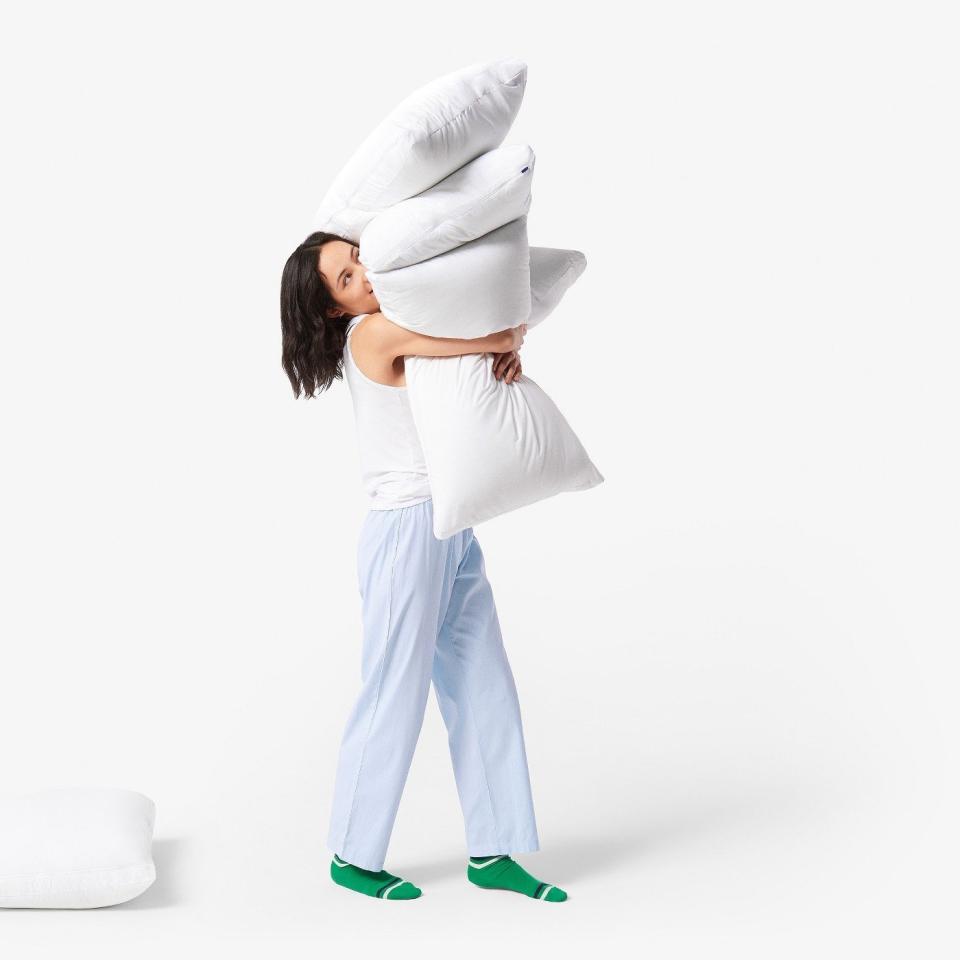Casper may be best known for their bed-in-a-box mattresses, but the NYC-based company is expanding its product lineup to other bedding essentials. <strong><a href="https://www.target.com/p/the-casper-pillow-standard/-/A-52375325?ref=tgt_adv_XS000000&amp;AFID=google_pla_df&amp;fndsrc=tgtao&amp;CPNG=PLA_Home%2BDecor%2BShopping_Brand&amp;adgroup=SC_Home%2BDecor&amp;LID=700000001170770pgs&amp;network=g&amp;device=c&amp;location=9031939&amp;gclsrc=aw.ds&amp;ds_rl=1246978&amp;ds_rl=1247068&amp;ds_rl=1246978&amp;ref=tgt_adv_XS000000&amp;AFID=google_pla_df&amp;CPNG=PLA_Home+Decor+Shopping_Brand&amp;adgroup=SC_Home+Decor&amp;LID=700000001170770pgs&amp;network=g&amp;device=c&amp;location=9031939&amp;gclid=Cj0KCQiAxZPgBRCmARIsAOrTHSYAzPf8o2ltpoJRGfsLoUMKFh01-ihPfASO5npi6W2gljj-LnEXVHQaAnW6EALw_wcB&amp;gclsrc=aw.ds" target="_blank" rel="noopener noreferrer">Their uniquely designed pillow is supportive for both back and side sleepers</a></strong>.