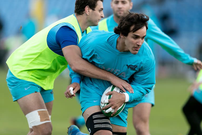 Santiago Grondona, en un entrenamiento en Dublin, Irlanda, durante el Autumn Nation Series 2021, en noviembre pasado