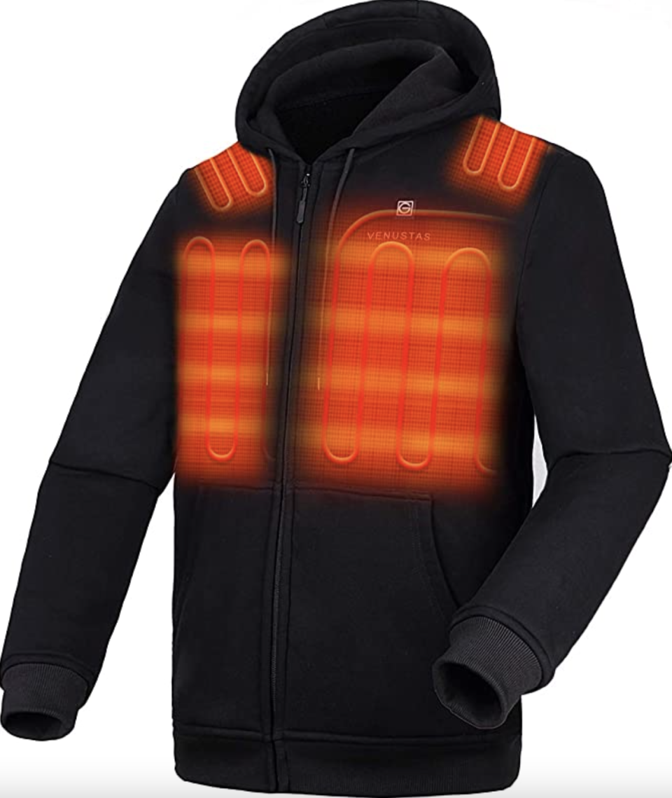 Venustas Heated Hoodie with Battery Pack (Unisex) (Photo via Amazon)