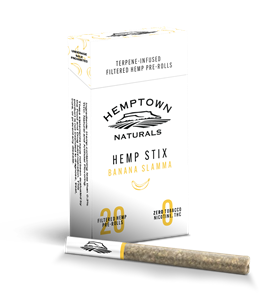 Hemptown’s hemp cigarette line is anchored by a 20 pack of “Hemp Stix” - premium hemp cigarettes with less than 0.3%-THC and zero nicotine, made with 100% pure hemp direct from Hemptown’s farm in Oregon.