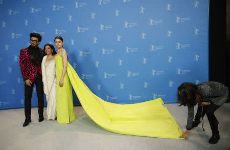 Director, screenwriter and producer Zoya Akhtar and actors Alia Bhatt and Ranveer Singh pose during a photocall to promote the movie Gully Boy at the 69th Berlinale International Film Festival in Berlin, Germany, February 9, 2019. REUTERS/Hannibal Hanschke