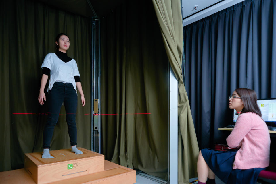 The 3D body scanning lab at the School of Fashion and Textiles at the Hong Kong Polytechnic University