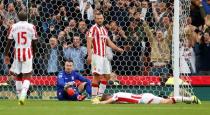 Britain Soccer Football - Stoke City v Tottenham Hotspur - Premier League - bet365 Stadium - 10/9/16 Stoke's Shay Given and team mates look dejected after Dele Alli scored the third goal for Tottenham Action Images via Reuters / Andrew Boyers Livepic