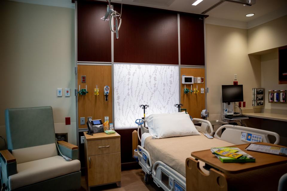 A room in the bone marrow transplant inpatient unit at the new Kathryn F. Kirk Center for Comprehensive Cancer Care and Women’s Cancers at Huntsman Cancer Institute in Salt Lake City is pictured on Monday, May 8, 2023. | Spenser Heaps, Deseret News