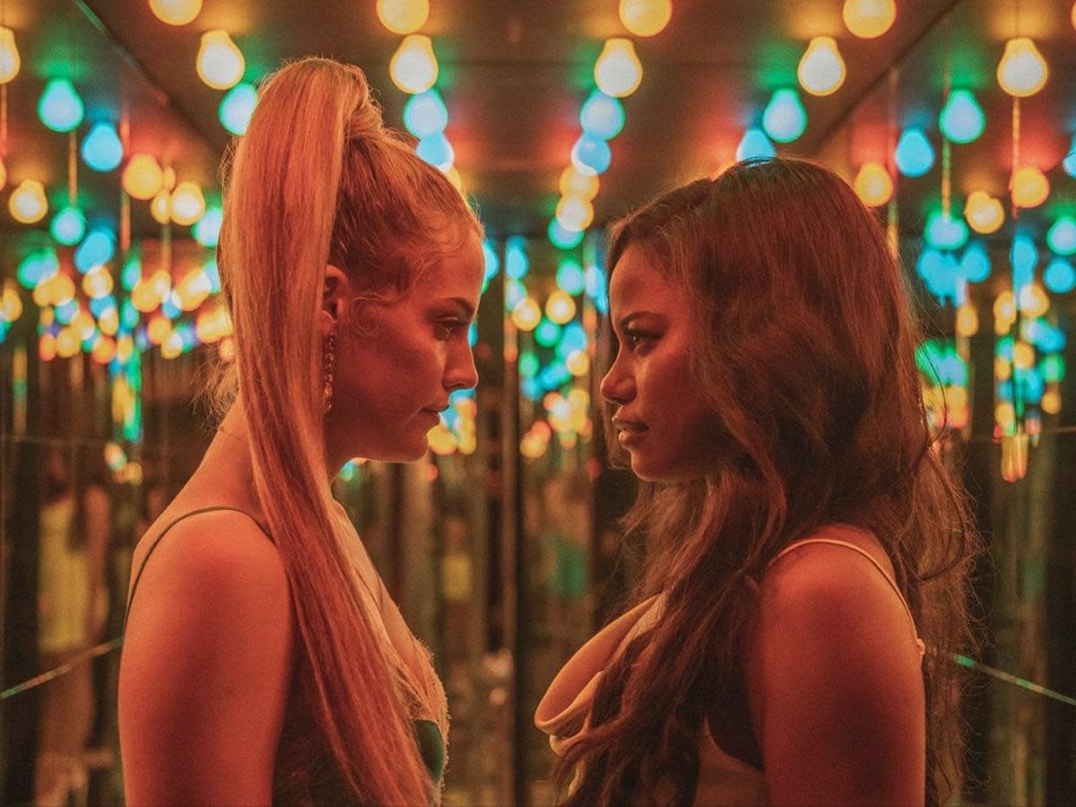 Riley Keough and Taylour Paige in 'Zola' (A24)