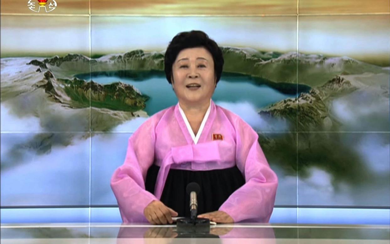 Veteran North Korean newsreader Ri Chun-hee is entrusted with historic announcements - AFP